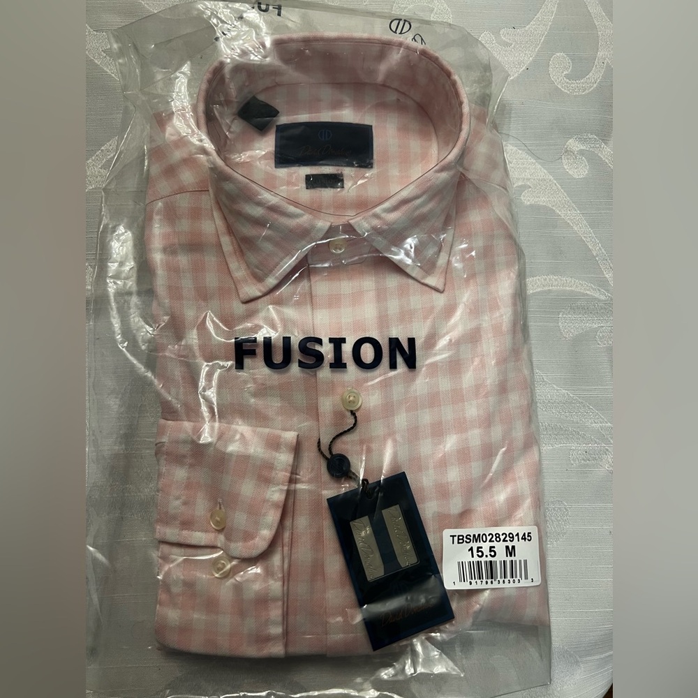 NWT NEVER OPENED David Donahue Fusion Button Up Shirt